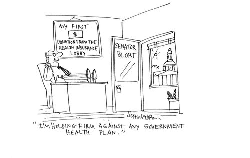 'I'm holding firm against any government health plan.'