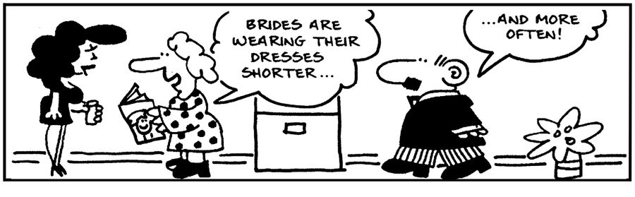 Brides are wearing their dresses shorter... And more often!