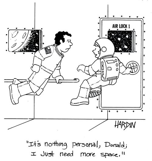 'It's nothing personal, Donald; I just need more space.'