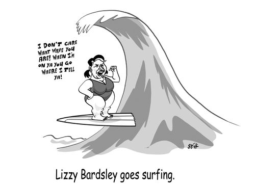 Lizzy Bardsley goes surfing!