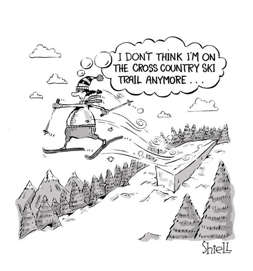 'I don't think I'm on the cross country ski trail anymore ...'