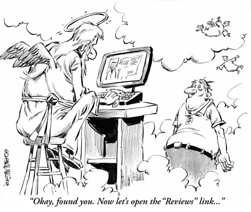 'Okay, found you. Now let's open the 'Review' link...'