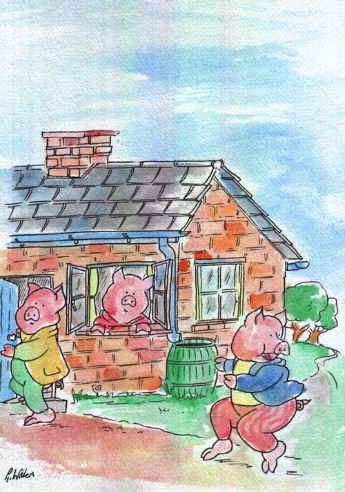 The three pigs...House of bricks.