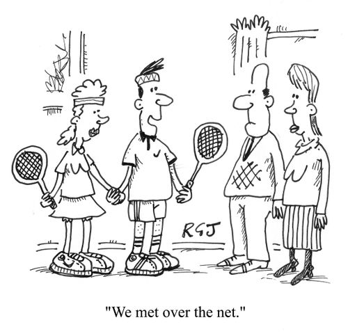 'We met over the net.'
