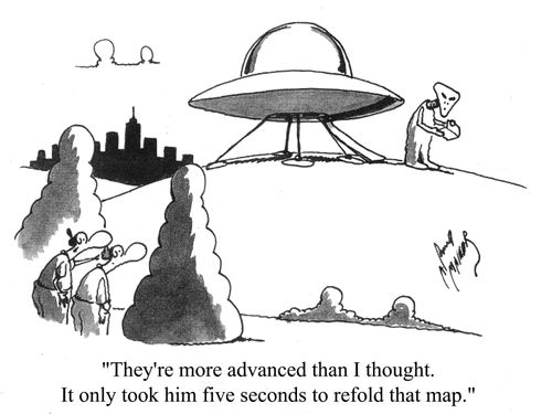 'They're more advanced than I thought. It only took him five seconds to refold that map.'