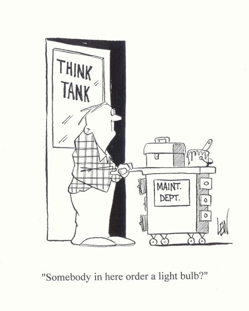 'Somebody in here order a light bulb?'