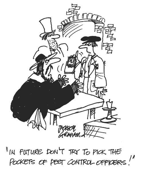 'In future don't try to pick the pockets of pest control officers!'