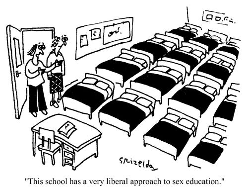 "The school has a very liberal attitude towards sex education."