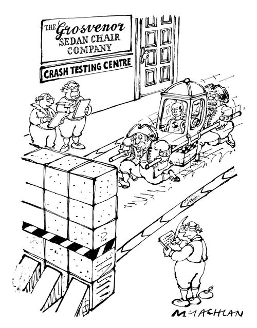 Sedan chair company crash testing centre