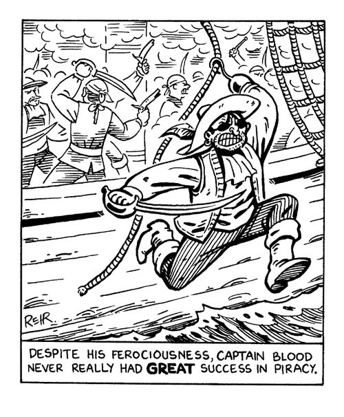 Blind yet ferocious pirate captain