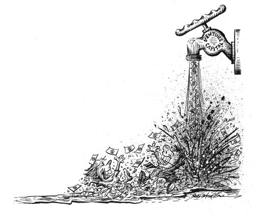Torrent of venture capital.