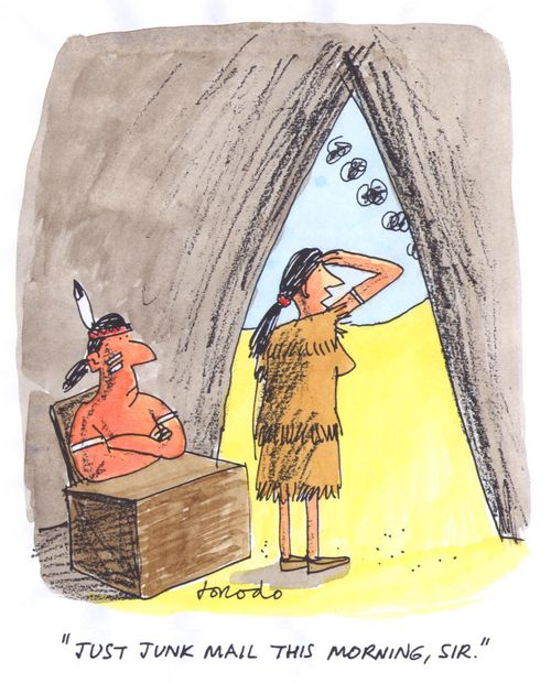 'Just junk mail this morning, sir.'