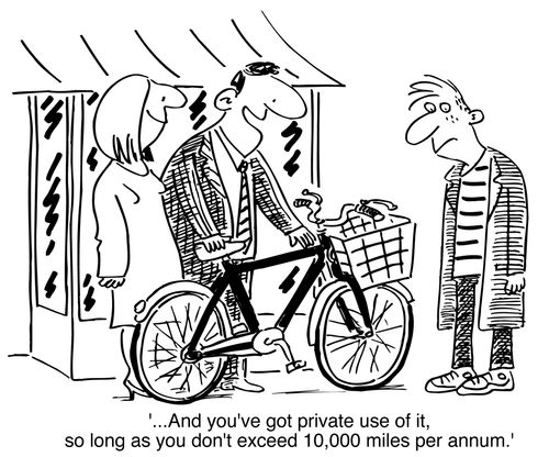 "...and you've got private use of it, so long as you don't exceed 10,000 mile per annum.'