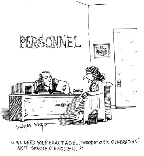 'We need your exact age...'Woodstock Generation' isn't specific enough.'