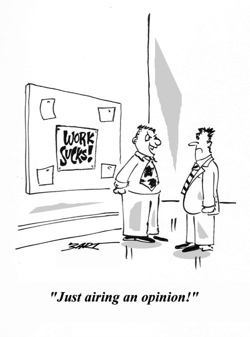 'Just airing an opinion!'