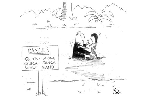 Dancers caught in quick sand.
