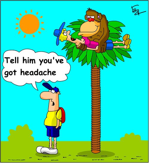 "Tell him you've got headache."