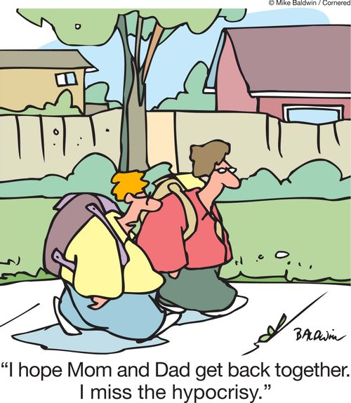 'I hope Mom and Dad get back together. I miss the hypocrisy.'