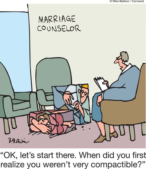 'OK, let's start there. When did you first realize you weren't very compactible?'