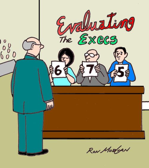 Executives are evaluated in Dancing With The Stars style.