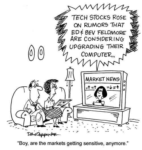 'Boy, are the markets getting sensitive, anymore.'