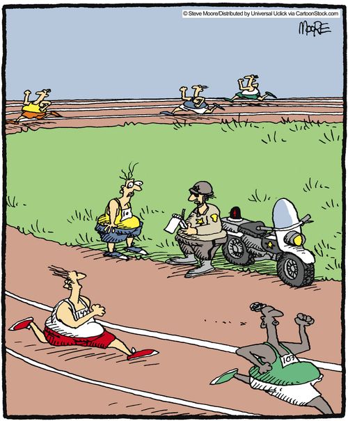Sprinting speeding ticket