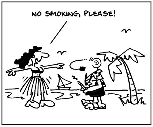'No smoking please,'