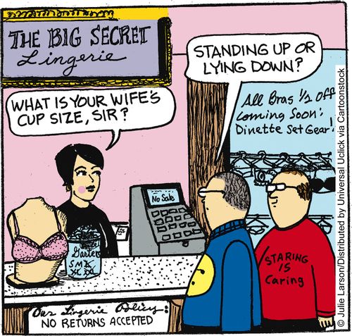 'What is your wife's cup size, sir?'