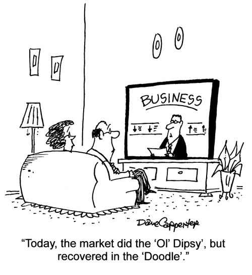 'Today, the market did the 'Ol' Dipsy, but recovered in the 'Doodle'.'