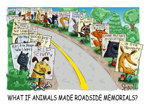 What if animals made roadside memorials?