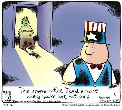 The scene in the zombie movie where you're just not sure.