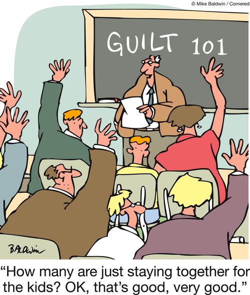  'How many are just staying together for the kids? Ok, that's good, very good.'