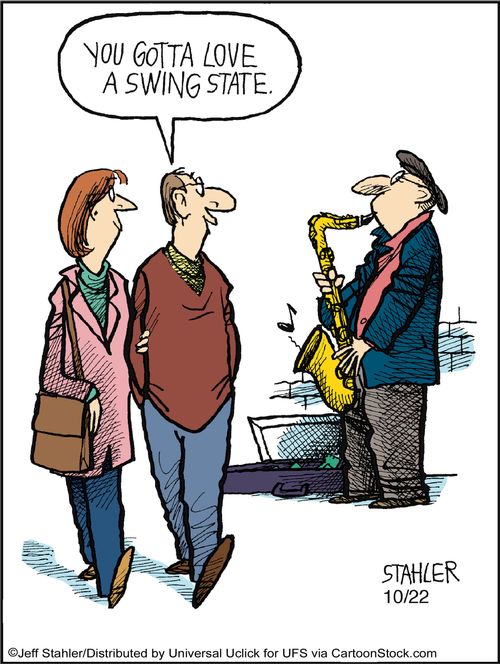 'You gotta love a swing state.'