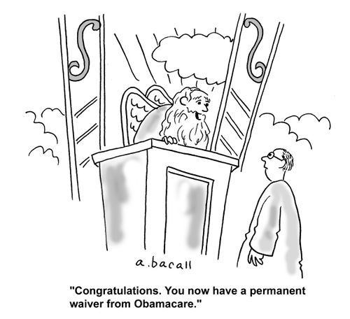 'Congratulations. You now have a permanent waiver from Obamacare.'