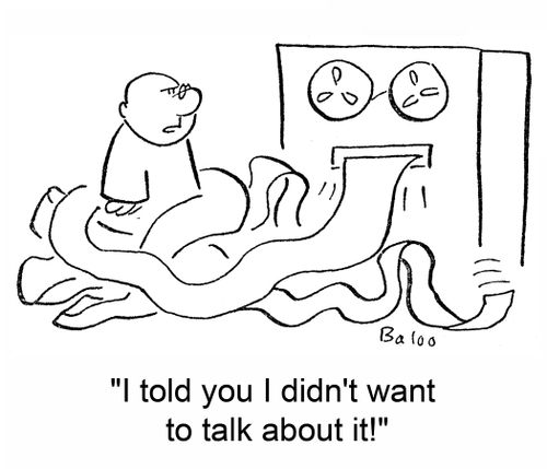 'I told you I didn't want to talk about it!'