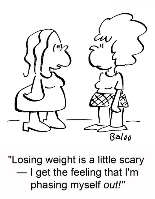 'Losing weight is a little scary -- I get the feeling that I'm phasing myself out!'
