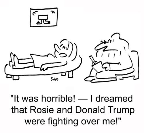 'It was horrible! â€ I dreamed that Rosie and Donald Trump were fighting over me!'