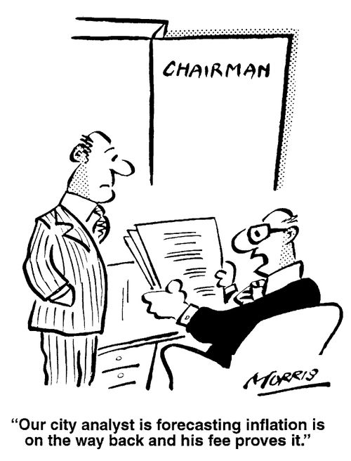 Our city analyst is forecasting inflation is on the way back and his fee proves it.
