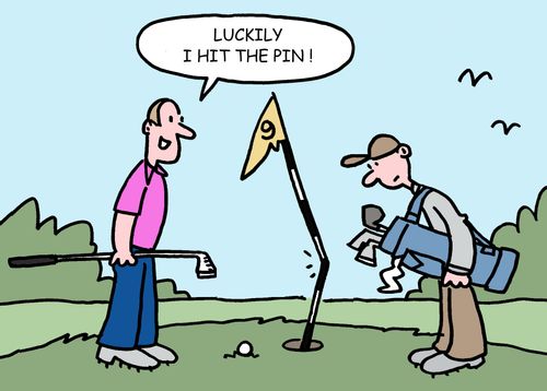 Luckily I hit the pin!