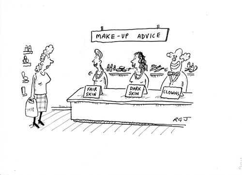 Make-up Advice - Fair Skin, Dark Skin, Clowns.
