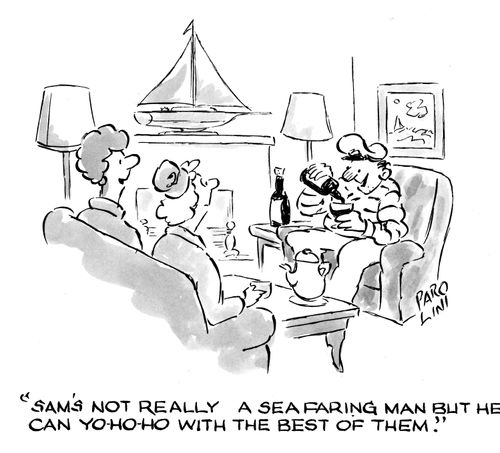 'Sam's not really a seafaring man but he can yo-ho-ho with the best of them.'