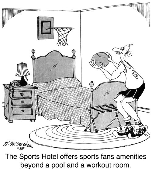 The Sports Hotel offers sports fans amenities beyond a pool and a workout room.