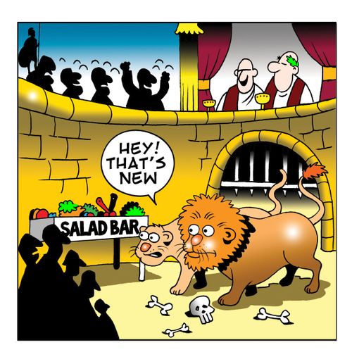 Lions see the salad bar: That's new!
