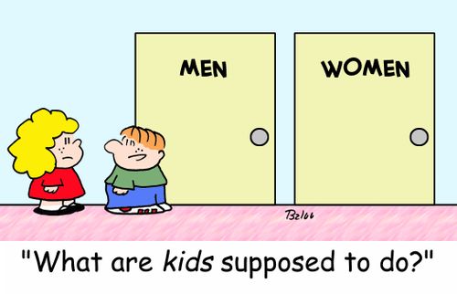 MEN, WOMEN, 'What are KIDS supposed to do?'