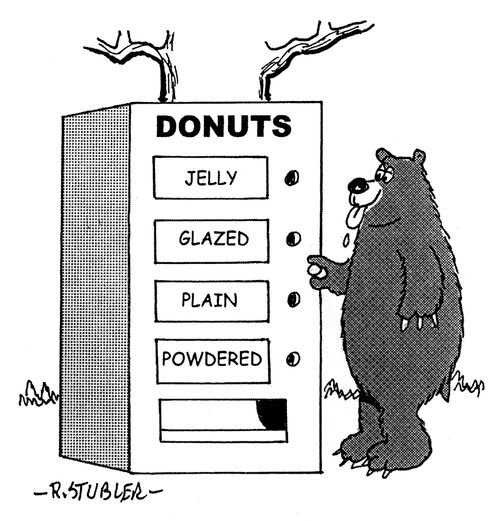 Bear at a vending machine