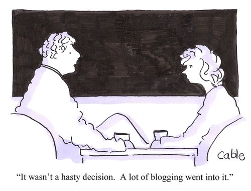 'It wasn't a hasty decision. A lot of blogging went into it.'
