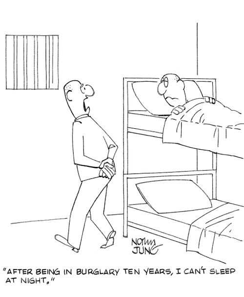 'After being in burglary ten years, I can't sleep at night.'