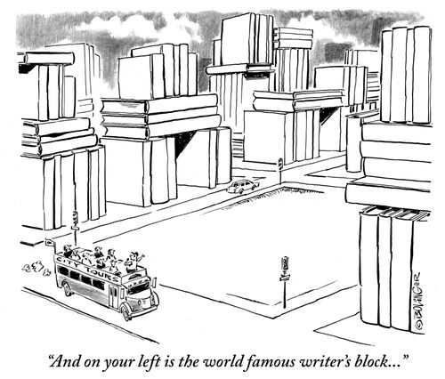 'And on the left is the world famous writer's block...'