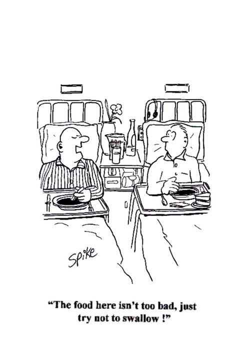 'The food here isn't too bad, just try not to swallow !'