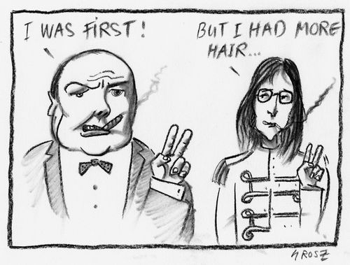 A recent poll of 30,000 Britains voted Winston Churchill the greatest Briton of all time, John Lennon was eigth.
